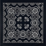 68CM Oversized Hip Hop Amoeba Cashew Cotton Square Bandana Scarf Headband Black Paisley Gifts For Men/Boys/Girls