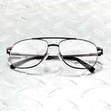 Titanium Alloy Double Bridge Grey Pilot Men Optical Glasses Frame Eyeglasses Eyeframe Eyewear