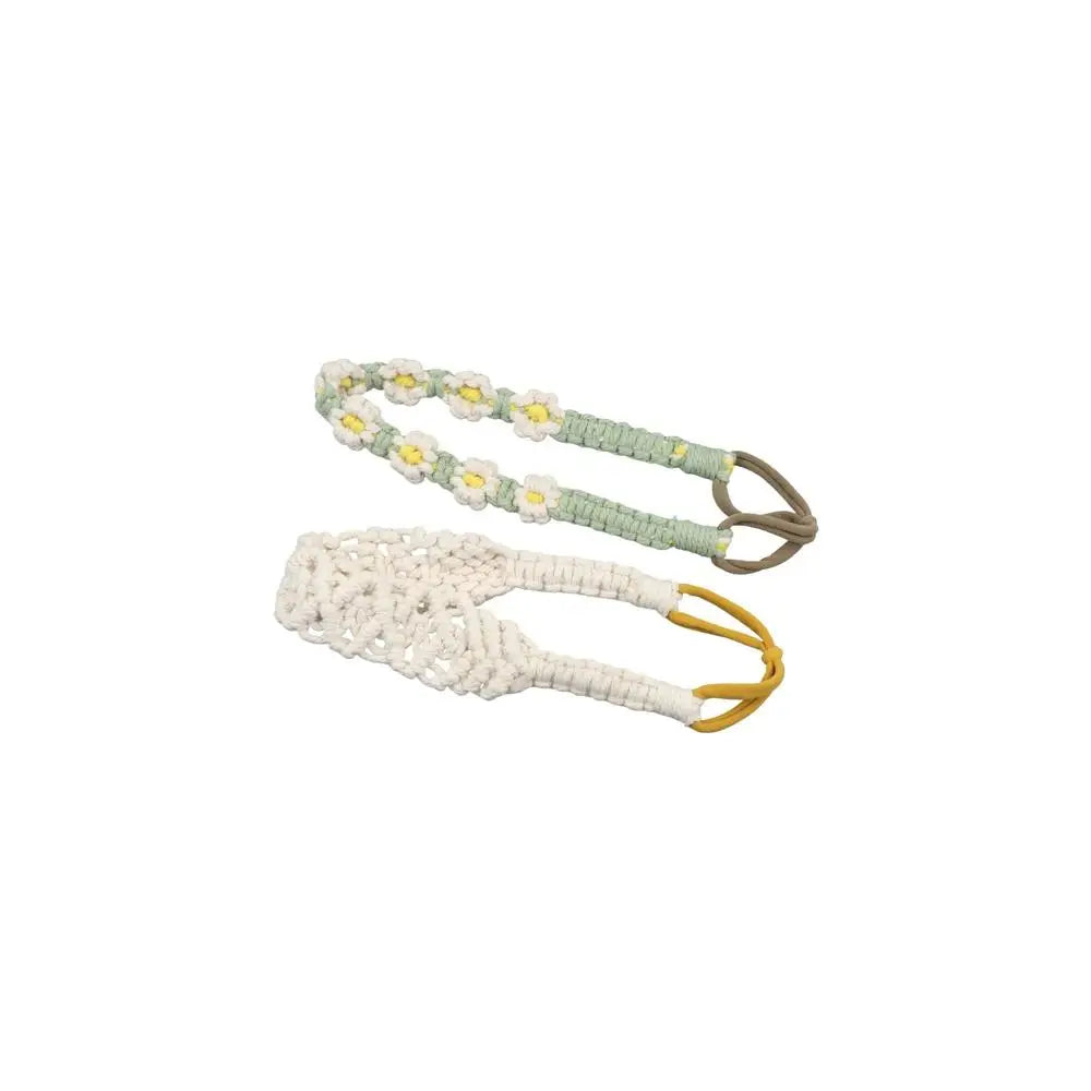 Style Elastic Hair Band Braided Rope Headwrap Turban Women Hair Scarf Macrame Hair Band Bohemian Headband Crochet Bandana