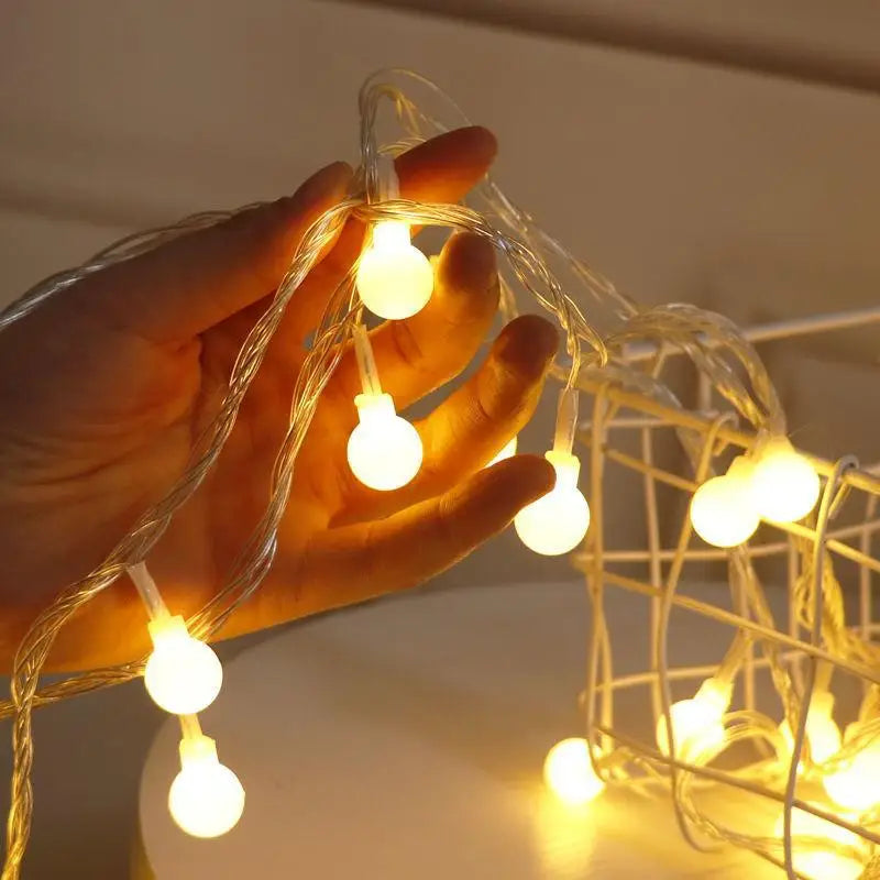 LED Light String Fairy Bubble Ball Light Festive Light Garland EU/US  Plug Indoor Christmas Wedding Outdoor Garden Decoration