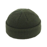 Unisex Autumn Warm Cap New Fashion Men's Beanie Winter Knit Hat Boy Skullcap Sailor Cap Cuffs Retro Navy Short Hat Solid Color