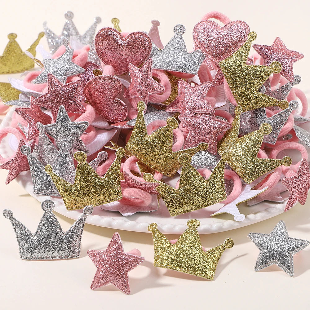 20pcs Kids Elastic Hair Bands Girls Plush Ball Rubber Band For Children Sweets Scrunchie Hair Ties Clip Baby Hair Accessories