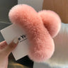 Muweordy New Oversized Faux Fur Big Crab Hair Clip for Girls Rabbit Hair Claw Clips Cute Plush Ponytail Women's Hair Barrettes