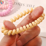 High Elasticity Telephone Coil Hairbands Women Spiral Hair Ties Girls Hair Rings Rope Solid Color Hair Accessories Gum Scrunchy