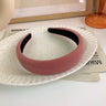 SWINATE Fashion Women Basic Black Velvet Hairband Double Size Headband Stretch Hair Hoop Simple Plain Style Easy For Wearing