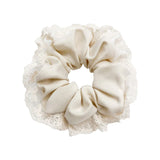 High Appearance Level Lace Fabric Elastic Hair Rope Simple Advanced Sense Small Fragrance Sweet Tie Hair Cord Gentle Temperament