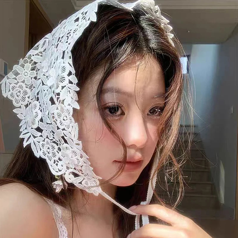 Flower Headscarf Headbands Knitting Hairband For Women Bandanas Headwear Fashion Girls Headband Hair Accessories