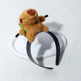 Headband Cartoon Funny Capybara Hair Hoop Summer Women's Cute Face Wash Headband Funny Plush Hair Band Hair Accessories
