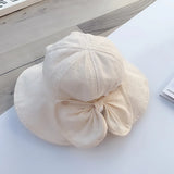 Sweet Baby Summer Hat for Girls Cotton Fruit Print Kids Bucket Hats Bowknot Princess Children Sun Cap Beach Travel 1-3Y