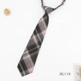 Lazy JK Ties Women Plaid Neck Tie Girls Japanese Style for Jk Uniform Cute Necktie Plaid Uniform School Accessories