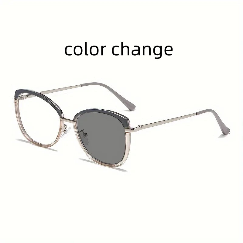 1 pair of new color-changing anti-blue light glasses, fashionable and personalized women's glasses, effectively block blue light