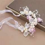 Elegant Girls Headband Lmitated Pearl Hair Headdress Baby Girls Flower Wreath Bride Garland Head Hoop Wedding Headbands Hair