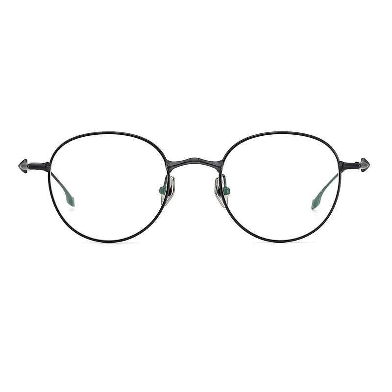 Korea Fashion Style Titanium Glasses Frames Luxury Designer Round ABA Eyeglasses Women Men Prescription Reading Eyewear