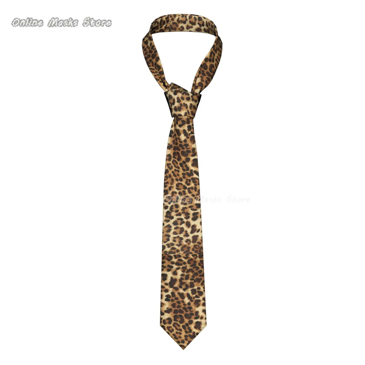 Leopard Men Neckties Silk Polyester 8 cm Narrow Tiger King Neck Tie for Men Suits Accessories Wedding Party Cosplay