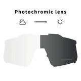 KE9022 Full Red Blue Green Polarized Lens Photochromic Replacement Lenses Cycling Bicycle Sun Glasses Eyewear frame Suitable