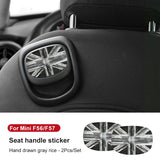 Leather Car Rear Seat Back Handle Decal Cover Protective Sticker For Mini Cooper R56 R55 F56 F57 Interior Decorative Accessories