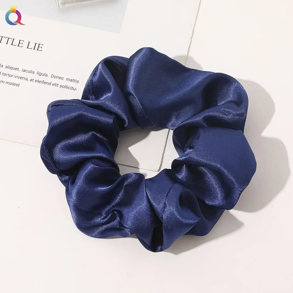 Silk Hair Scrunchies Elastic Hair Bands Not Hurt Hair Women Elegant Headwear Hair Ties Ponytail Holder Hair Rope Rubber Bands