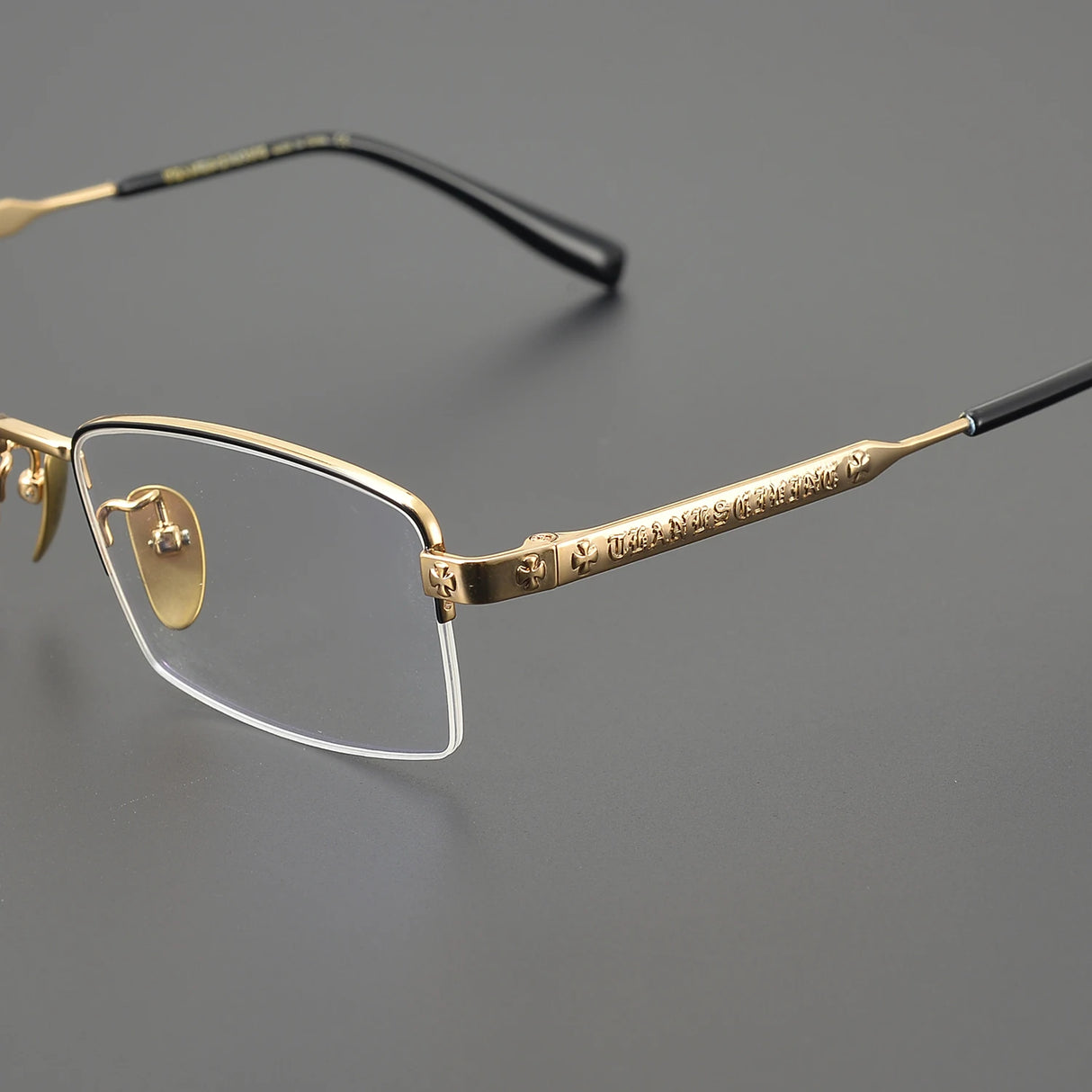 2024 High Quality Handmade Titanium Half Frame Computer Glasses Men Women Luxury Retro Rectangle Eyeglass Frame Optical Eyewear