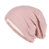 Unisex Men Women Beanie Cotton Night Sleep Cap Bonnet Chemo Hat Headwear Turban Baggy Hair Care Nightcap Pullover Hat Solid Colo