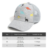 Printed Dinosaur Kids Sun Hat Toddler Baseball Hat for Baby Boys Girls Cap Age 0-5Y Sun Hat