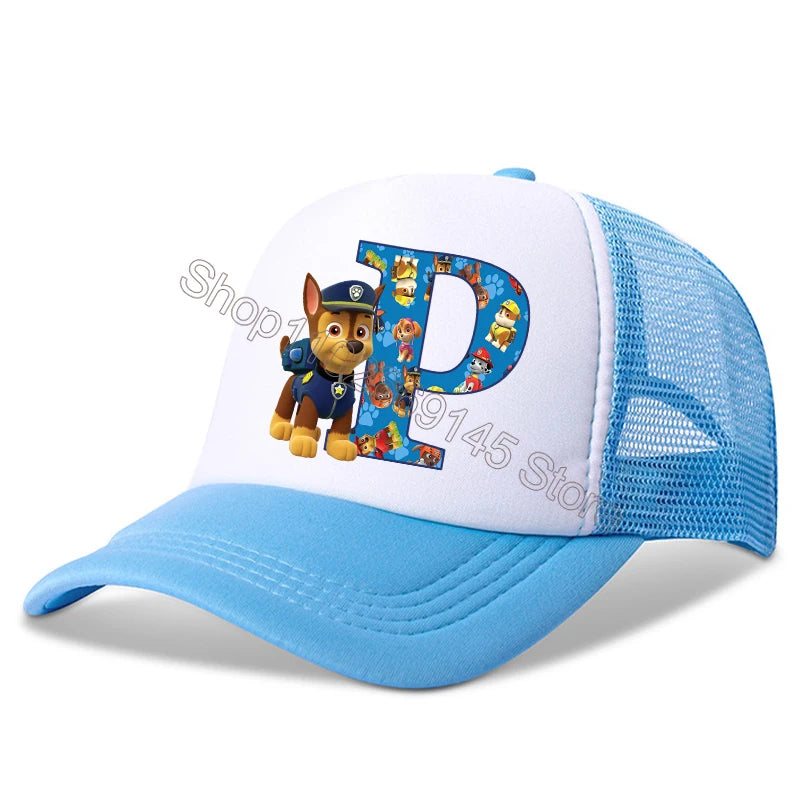 New Paw Patrol Kids Letters Baseball Caps Boys Cartoon Casuals Hat Children Sports Sun Hat Adjustable Peaked Cap Birthday Gifts