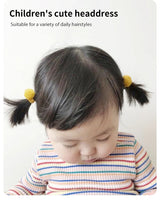 10Pcs Set Baby Hair Bands Cartoon Dot Bows Flower Kids Hair Ropes Kids Rubber Band Baby Girl Hair Accessories