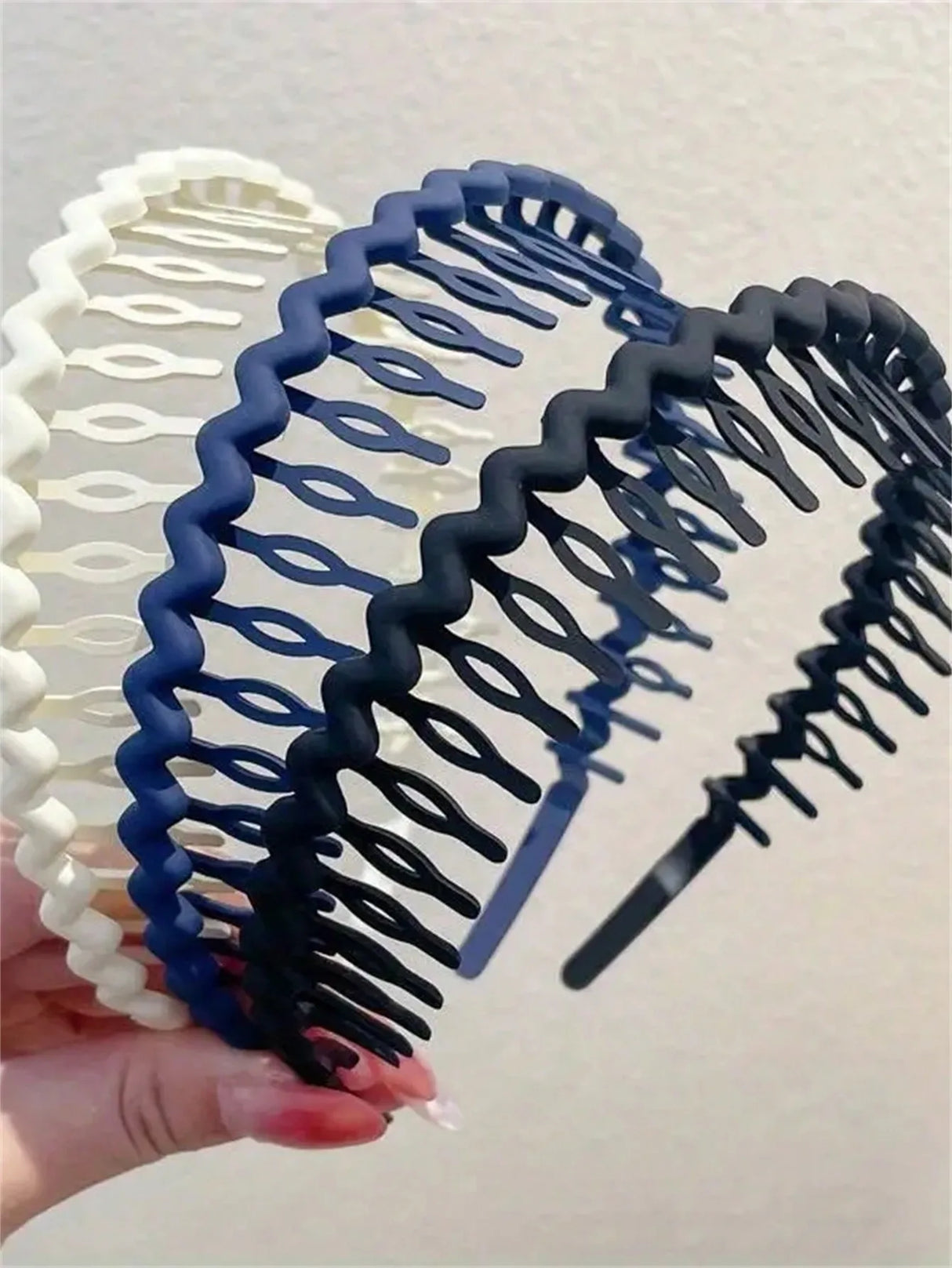 9 women's headbands Candy color headband with teeth non-slip headband broken hair Simple everything to go out to take a bath