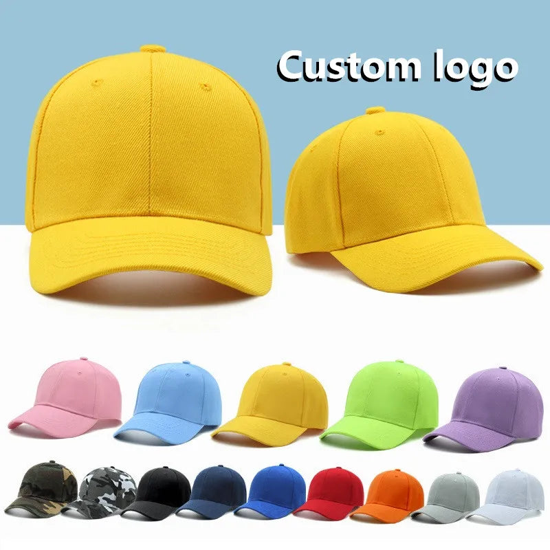 Kids casual custom baseball cap Boy girls parent-child sports hat Hip hop snapback hat with DIY logo design Gorros