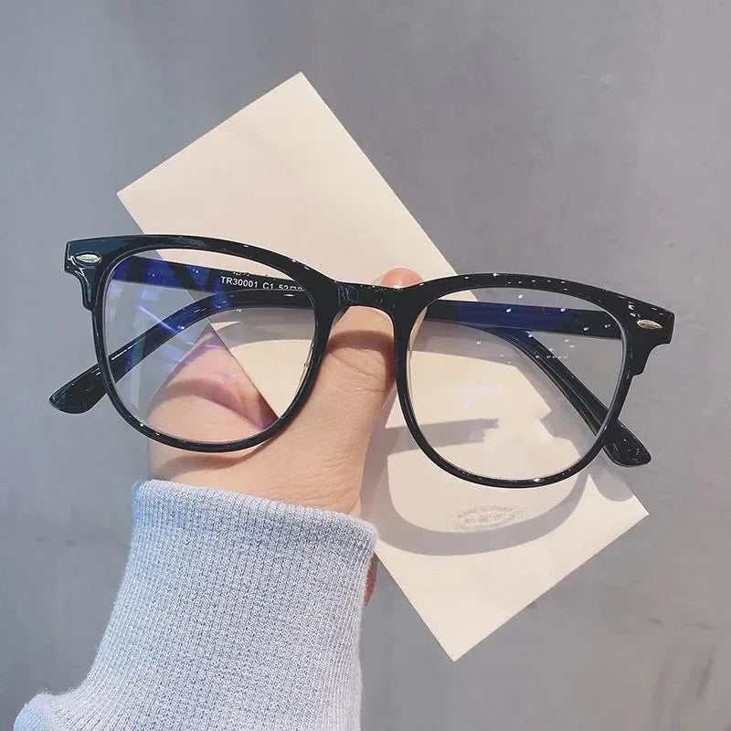 Anti Blue Light Optical Glasses Ultra Light Graduated Lenses Near Sight Prescription Glasses Men Ladies Square Myopia Eyewear