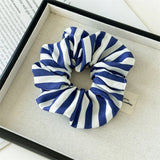 Stripes Elastics Hair BandWoman Large Fresh Versatile Scrunchies Hair Ties Ladies Ponytail Holder Girl Fashion Hair Accessories