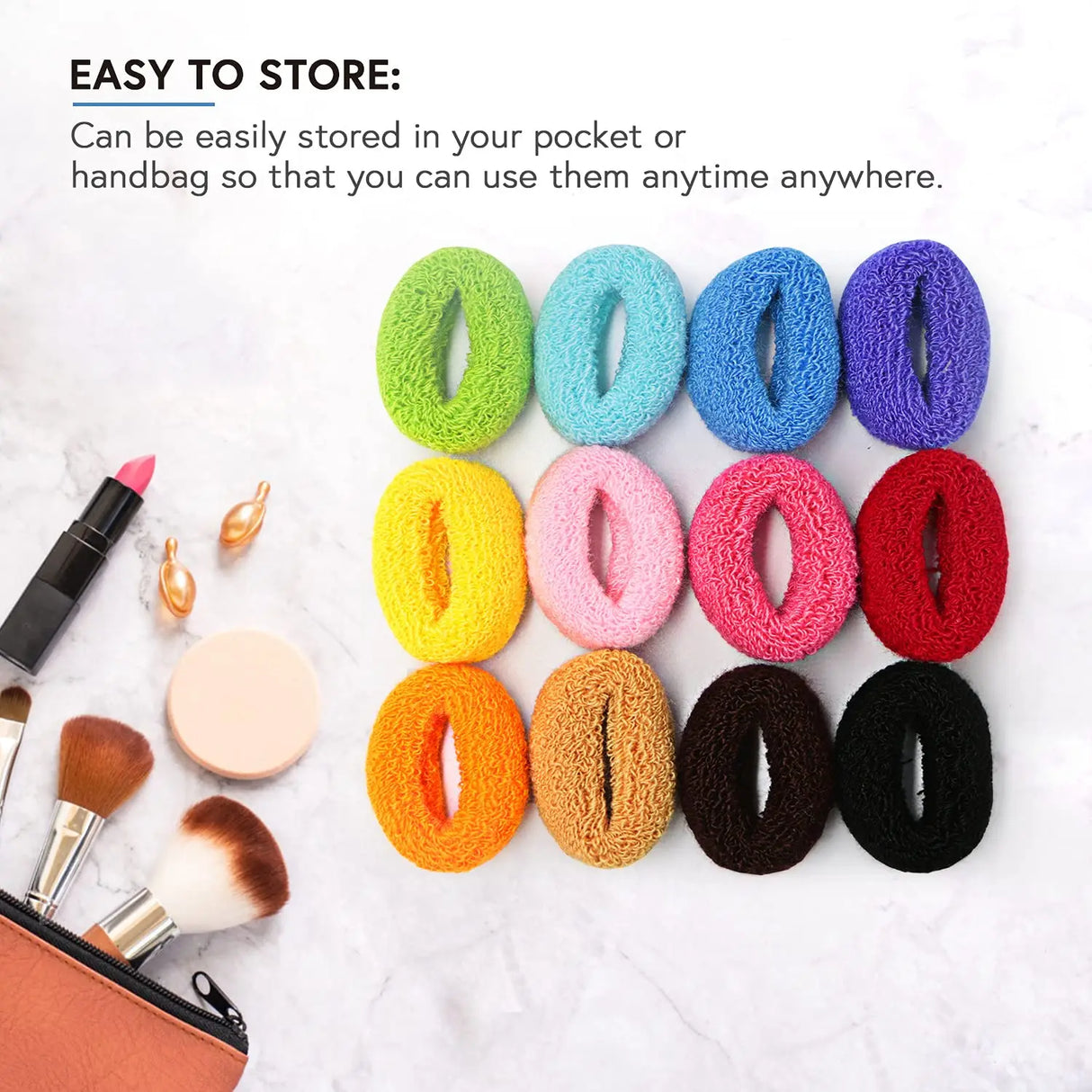 12pcs/set Candy Towel Elastics Hair Ties Thick Hair Headband Knit Scrunchies Hair Rope Sport Hair Accessories for Women