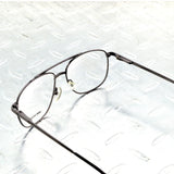 Titanium Alloy Double Bridge Grey Pilot Men Optical Glasses Frame Eyeglasses Eyeframe Eyewear