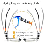 Blue Ray Blocking Anti-Blue Light Reading Glasses Multifocal Progressive Near Far Square Eyeglasses Ultralight PC