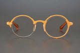 53160 Retro round pure titanium handmade glasses frame men and women irregular high-end optical frames