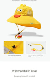 Kid Hat Summer Cap Sun Kindergarten Children UV Protection Baby Boys Girls Sun Caps Going Out Beach  Large Brim Fisherman  M9