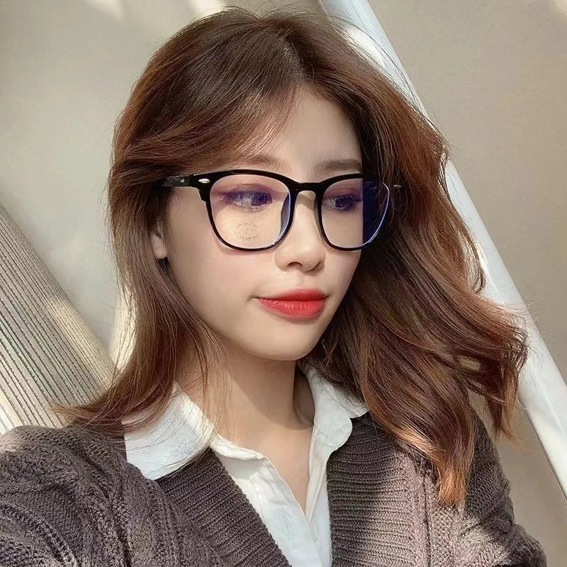 Anti-Blue Light Blocking Near Sight Glasses Trend Women Men Myopia Eyeglasses Optical Spectacle Minus Eyewear Diopter 0 To -6.0
