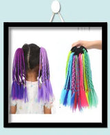 New Girls Colorful Wigs Ponytail Headbands Rubber Bands Beauty Hair Bands Headwear Kids Hair Accessories Head Band Hair Ornament