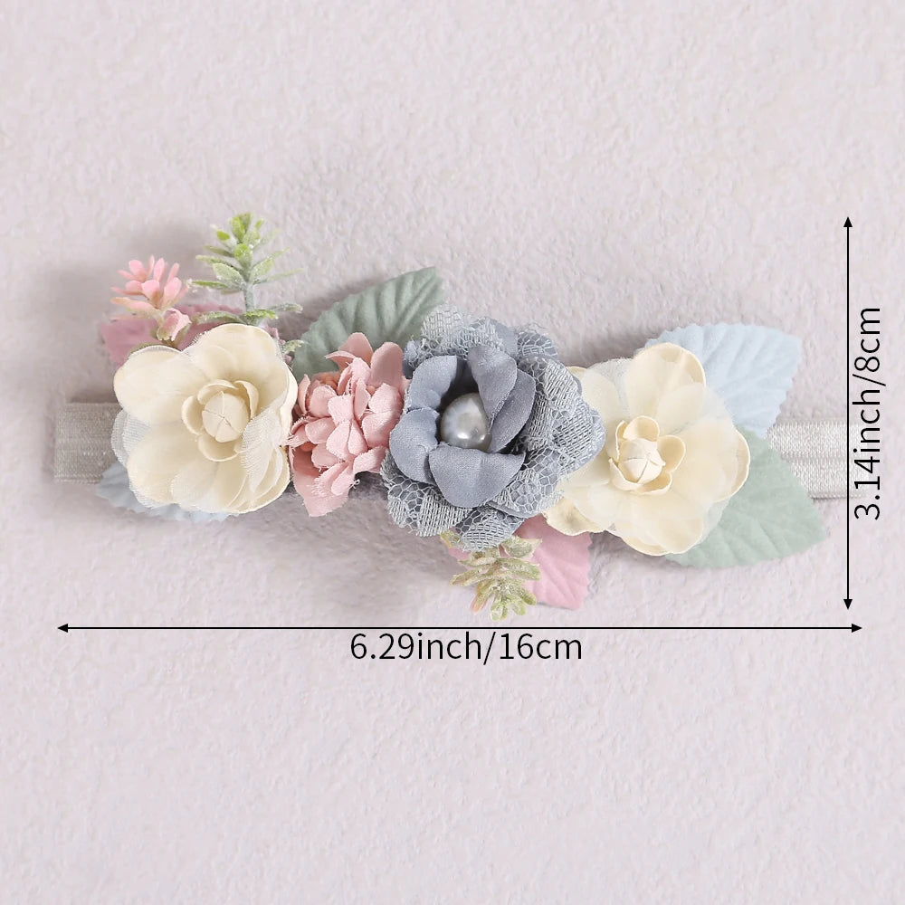 Baby Headbands for Toddlers Infant Beautiful Artificial Flowers Hair Bands for Baby Girls Sweet Cute Head Bands Hair Accessories