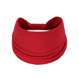 Fashion Solid Color Wide Hair Band Elastic Knotted Yoga Hairband Sports Headband Women
