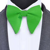 Classic Silk Solid Green Red Black Big Bow Tie for Man Fashion Bowknot Party Business Office Wedding Gift Accessories