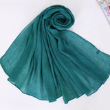 Autumn New Voile Scarf For Women Girls Solid Color Cotton Sunscreen Scarves Summer Soft Foulard Viscose Female Wrap Shawls