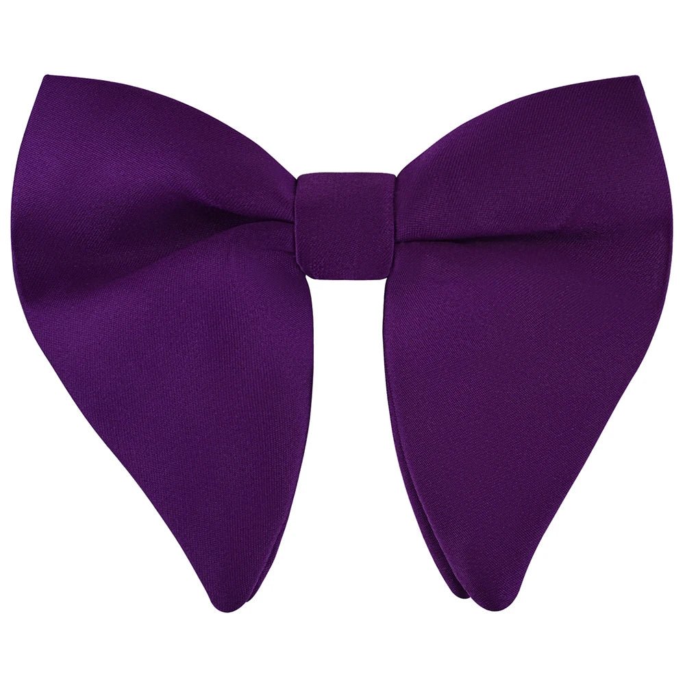 GUSLESON Fashion Pink Champagne Blue Solid Bow Tie For Men Classic Big Bowtie For Party Wedding Bowknot Adult Mens Tie