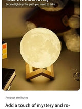 1 LED Moon Light Galaxy Light, DIY Moon Night Light, Girl, Boy, Child, Woman Birthday Gift, Bedroom Decoration (Warm Light)