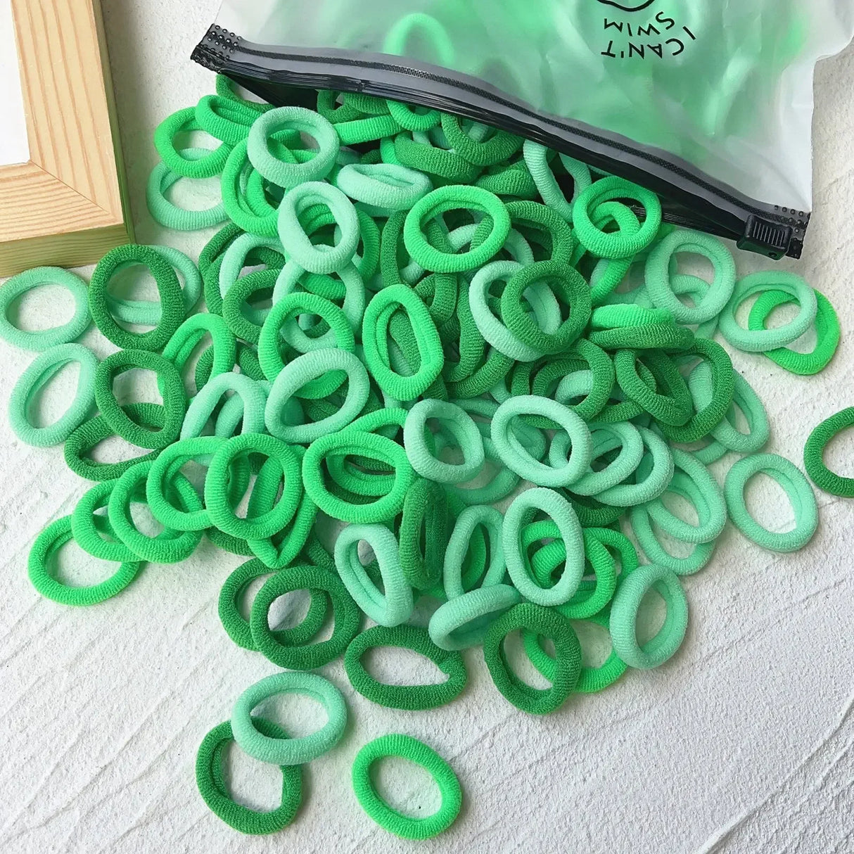 LOVEKIKI 50Pcs Elastic Hair Bands Girls Hair Accessories Mini Colorful Nylon Headband Kids Ponytail Holder Scrunchie Ornaments