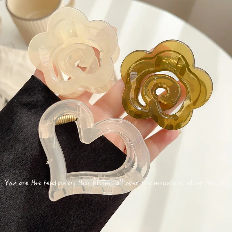 61pcs Cute Set Hair Clip Headdress Plush Hair Ring Hairhoop Girls Ponytail Rubber Band Shark Clip Geometry Hair Claw Hair