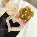 61pcs Cute Set Hair Clip Headdress Plush Hair Ring Hairhoop Girls Ponytail Rubber Band Shark Clip Geometry Hair Claw Hair