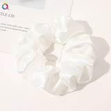 Silk Hair Scrunchies Elastic Hair Bands Not Hurt Hair Women Elegant Headwear Hair Ties Ponytail Holder Hair Rope Rubber Bands