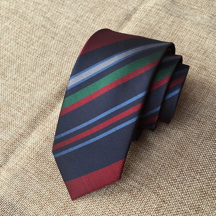 Mans 6cm Skinny Ties Striped Plaid Neckties Fashion Tie Jacquard Classics Business Mens Wedding Party  Dress Woven Slim Tie