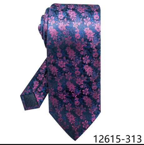 100% Silk Brand Purple Tie Men Necktie High Quality Mix Colors Silk 7.5 cm Gravatas Accessories Wedding April Fool's Day