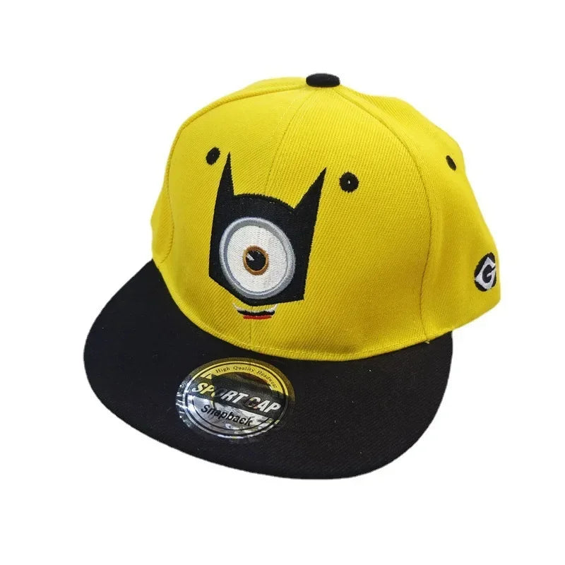 Minions Baseball Cap Kids Anime Hip Hop Funny Travel Sun Visors Boys Girls Snapback Creative Casual Children Cute Cartoon Sunhat